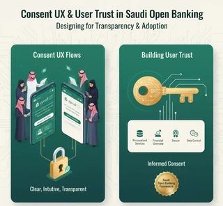 Consent UX and user trust in Saudi open banking: clear consent flows on mobile screens and trust signals like security, data control, and informed consent